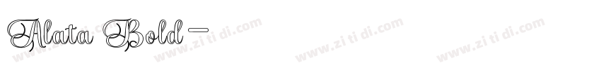 Alata Bold字体转换